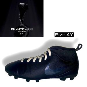 Nike Phantom VSN Soccer Cleats Youth Boys Size 4 Y Black A03288 Athletic Shoes